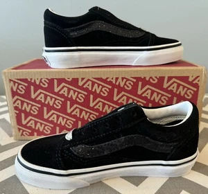 Vans Old Skool VN0A4BUUXNO1 Youth Kid's Black Glitter Side Strip Shoes Size 12.5 - Picture 1 of 10