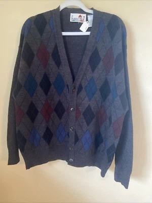 Cárdigan Suéter Vintange Florence Tricot Para Hombres Grande Mezcla de Lana Abuelo Academia Foto 1 de 4