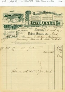 Dépt 69 - Lyon 30 Rue Garibaldi - Belle Entête Produits Pharmaceutiques de 1919 - Bild 1 von 1