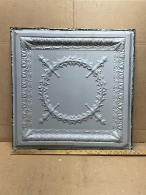 1pc 24" x 24" Full Piece Antique Ceiling Tin Vintage Reclaimed Salvage Art Craft - Image 1 of 4