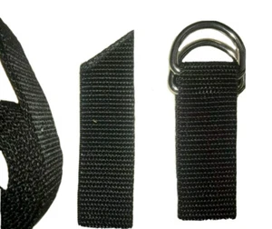 25mm Webbed Twin Ring Lashing Strap 1mtr, Tie Down Trailer Roof Rack Boating - Picture 1 of 3