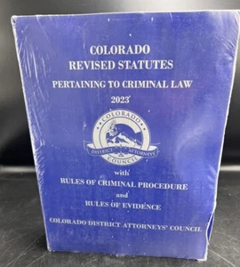 2023 Colorado Revised Statutes Pertaining To Criminal Law Book Rules of Evidence - Picture 1 of 3