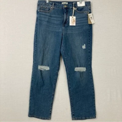 New Jessica Simpson Distressed Spotlight High Rise Slim Straight Jeans size 32 - Изображение 1 из 4