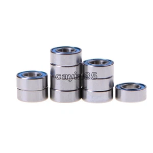 10PCS NEW Miniature ball Bearings with blue Plastic cover 5*10*4mm MR105-2RS UK - Picture 1 of 4