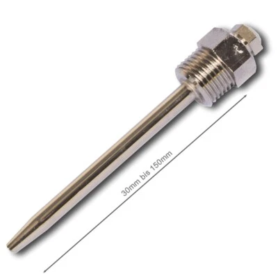 Tauchhülse 30mm - 200mm Edelstahl Einschraubhülse - Bild 1 von 3