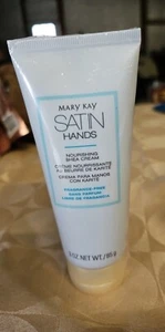 New Sealed Mary Kay Satin Hands Nourishing Shea Cream Fragrance Free ~ 3oz~Fresh - Picture 1 of 3
