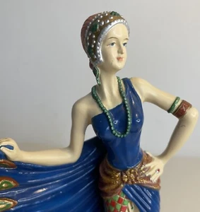 Leonardo Collection The Charleston Peacock Dress Lady Figur 1988 Retro - Bild 1 von 19