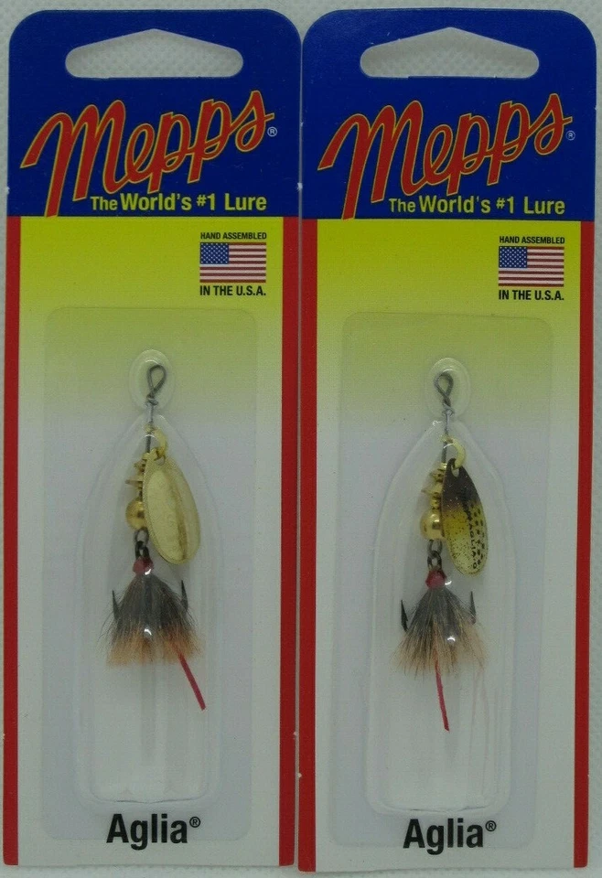 2 - Mepps Aglia Spinner - 1/12 oz.- Cola dorada/marrón y trucha marrón/cola marrón Foto 1 de 1