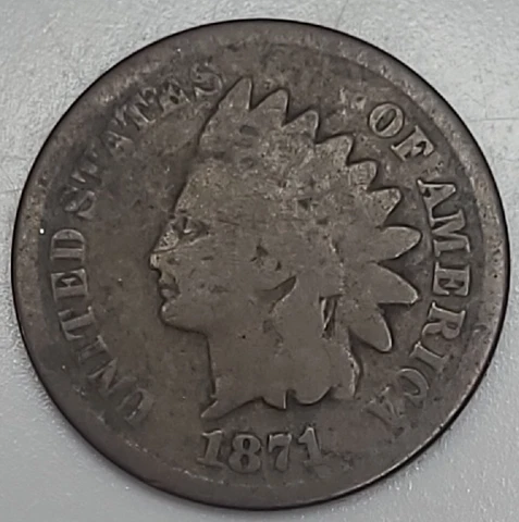 1871 Indian Head Cent Cover