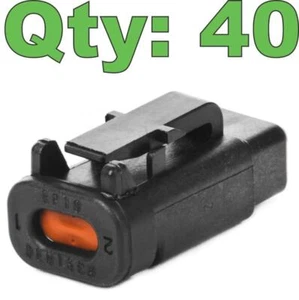 40 New TE Connectivity / Deutsch DTM06-2S-EP10 Jumper Feedback Plug 2 Pin - Picture 1 of 8