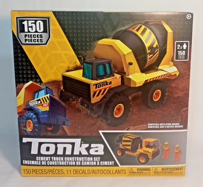 Tonka Cement Truck Construction Set 150 Pieces w/ 2 Figures & Decals New in Box - Image 1 of 3