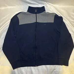 Michael Kors Men's Jacket Xtra Large Dark Blue Grey Full Zip Sweatshirt MK Fall - Picture 1 of 14