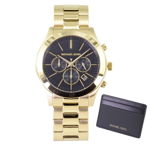 Set orologio uomo Michael Kors MK1076SET crono 44 mm Ø astuccio carte nuovo imballo originale