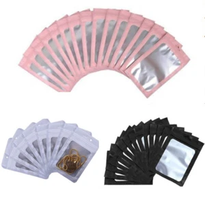 100X Clear Matte Zipper Lock Seal Mylar Bags Aluminum Foil Pouch Resealable Bags - Picture 1 of 17