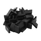 Home Rubber L Shape Furniture Foot Protector Cover Black 40mm x 40mm 29 Pcs