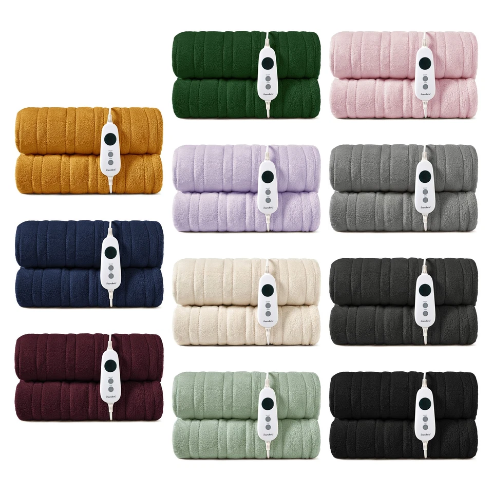 Dreamaker Coral Fleece Electric Heated Throw Blanket Standard & Double Sizes - image 1 of 1