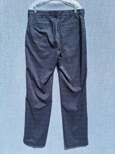 Nike Golf Pants Tour Performance Mens 36X36 Dri-fit Dark Gray Check Flat Front - Picture 1 of 10