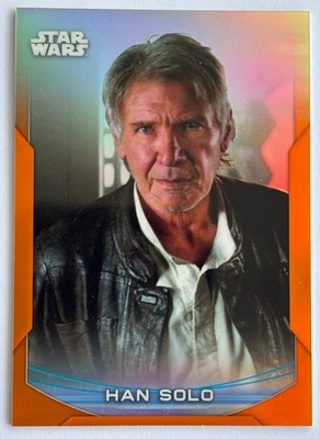 2020 Topps Chrome Star Wars Orange Refractor Han Solo /25 - Image 1 of 3