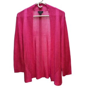 Worthington Women Cardigan Open Front Loose Knit Lightweight Pink XL Extra Large - Picture 1 of 6
