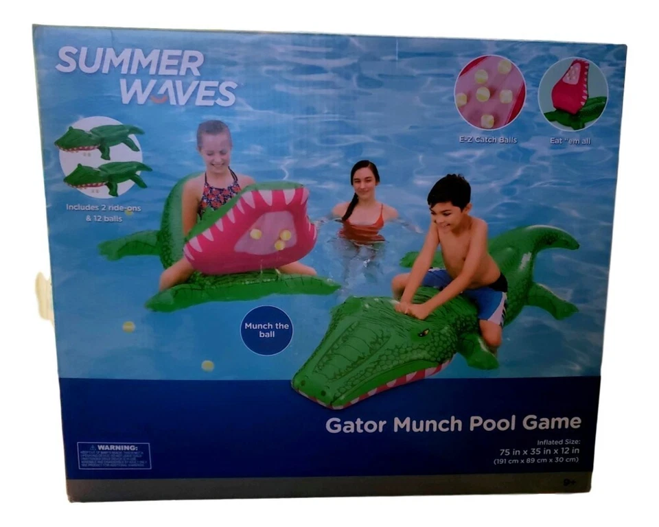 Summer Waves Paseo en Caimán Piscina Juego Inflable Munch Foto 1 de 1