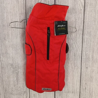 Eddie Bauer Dog Coat Large Red Winter Jacket Water Repellent Fleece Lined - Image 1 of 4