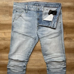 G Star Raw Jeans Herren 31x34 Blau 5620 3D Slim Double Knee Utility Biker Grunge - Bild 1 von 9