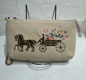 Coach Large Wristlet 19W/Dreamy Veggie Print Horse & Carriage C8725 NWT - Picture 1 of 11