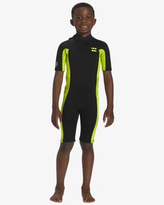 Billabong Kids 2mm Toddler Foil Back Zip Beach Short Sleeve Springsuit Wetsuit - Picture 1 of 10
