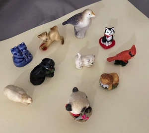 10 Figuras Animales Miniatura Wade Sello Gatos Panda Elefante Más Lote G - Imagen 1 de 9