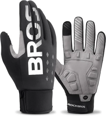 ROCKBROS Winter Cycling Gloves Touchscreen Motorcycle Mountain Warm Bike Gloves  - Image 1 of 4