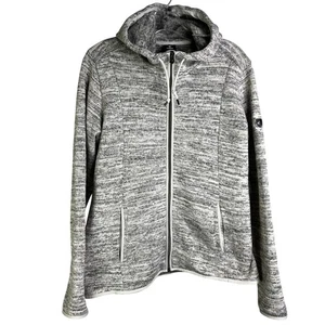 Kuhl Ascendyr Hoodie Jacket Women L Heather Gray Cream Zip Up Hiking Gorpcore - Picture 1 of 10