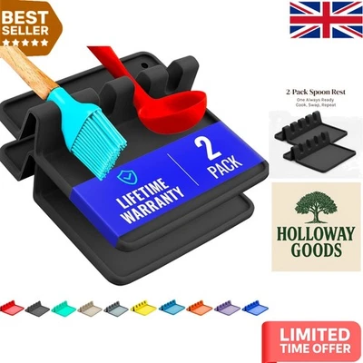 Versatile Silicone Utensil Rest Set: Heat Resistant & Organized Cooking Aid - Image 1 of 4