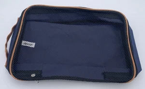 AARP Luggage Organizer - Blue & Brown with Zipper, Mesh 13"x9" - Picture 1 of 5