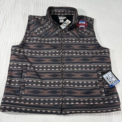 Cinch Vest Jacket Mens XXL Brown Aztec Western Ranch Rodeo Concealed Carry NEW - Image 1 of 4
