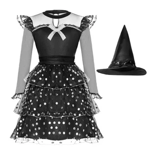 Disfraz de Bruja Halloween Niñas - Incluye Vestido y Sombrero - Talla: Grande 10/12 - Imagen 1 de 10
