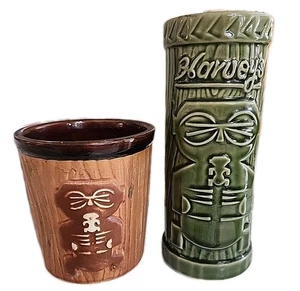 Taza Harvey's Lake Tahoe Sneaky Tiki 7" Mai Tai verde y cubo 4" Japón - Imagen 1 de 12