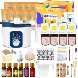 DIY Candle Making Kit for Adults with Digital Wax Melter with LED Temperature Di - Picture 1 of 7