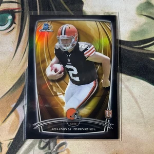 Johnny Manziel Bowman 2014 cromo negro refractor radiocontrol 39/299 Cleveland Browns* - Imagen 1 de 8