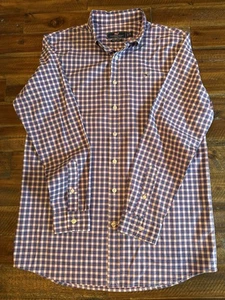 Camisa Vineyard Vines Juvenil Talla 18 Ballena Azul y Rojo Cuadros Usada en Excelente Condición - Imagen 1 de 10