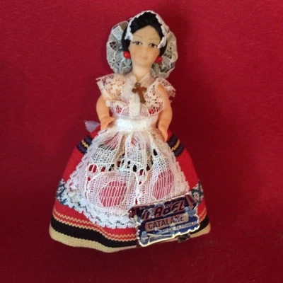 Petite Poupée MABEL  folklorique ancienne CATALANE Pays Basque - Photo 1/2