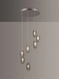 JOHN LEWIS BUBBLE LED 7 PENDANT CLUSTER CEILING LIGHT CHROME - Picture 1 of 8
