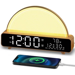 Sunrise Alarm Clock Wake Up Light with Sunrise Simulation White Noise Machine... - Picture 1 of 7