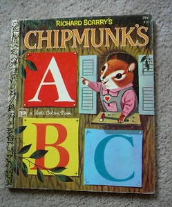 LITTLE GOLDEN BOOK - RICHARD SCARRYS CHIPMUNKS ABC - 1963 - 5th PRINT 1972 - GD - Foto 1 di 4