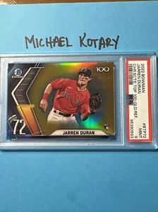 JARREN DURAN 2022 BOWMAN CHROME SCOUTS TOP 100 PROSPECTS PSA 9 18/50 Gold Redsox - Picture 1 of 2