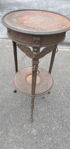 Antique 2 Tier Metal Plant Stand French jardiniere Cover