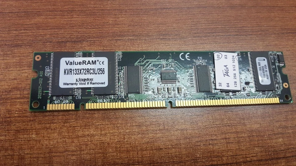 LOT OF 2 PCS. KINGSTON KVR133X72RC3L/256 256MB SDRAM PC133 - Image 1 of 1