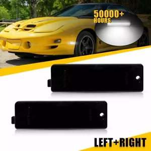Lens Smoked LED White Rear Bumper Side Lights Marker For 1993-2002 Chevy Camaro - Picture 1 of 19