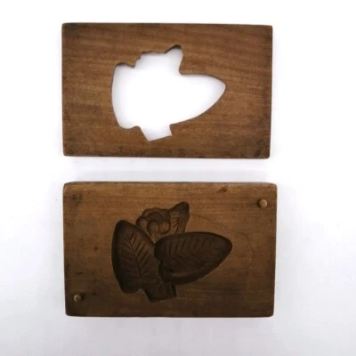 Molde para Pasteles KASHIGATA Japonés Vintage - Madera "Camelia" Tallada a Mano MOA040 Foto 1 de 4