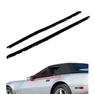 For Corvette C4 1984-96 2pcs Moldings Window Sweep Weatherstrips W/ Rivets Belt - Imagen 1 de 14