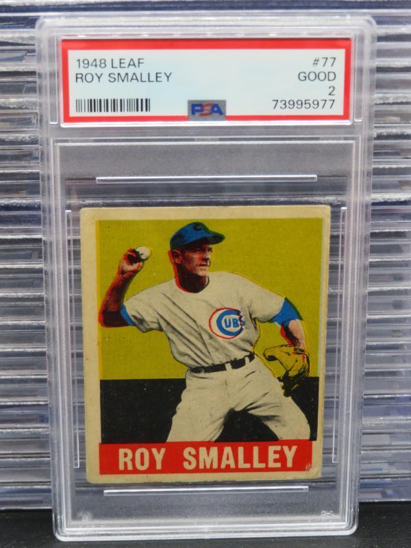 1948 Leaf Baseball Roy Smalley #77 PSA 2 Chicago Cubs